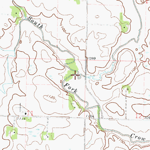 Topographic Map of King Creek, MN