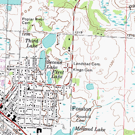 Topographic Map of Kingo Cemetery, MN