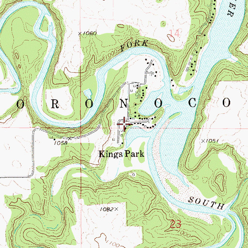 Topographic Map of Kings Park, MN