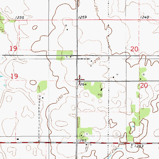 Topographic Map of Kinney School, MN