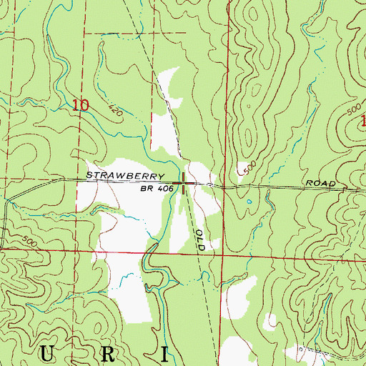 Topographic Map of Hopewell (historical), AR