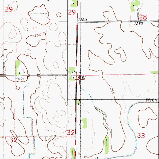Topographic Map of Kirk School, MN