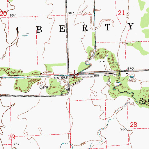 Topographic Map of Kittleson Creek, MN