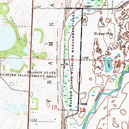 Topographic Map of Klason State Wildlife Management Area, MN