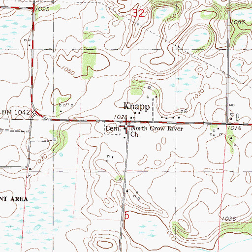 Topographic Map of Knapp, MN