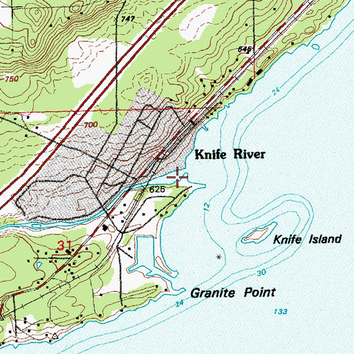Topographic Map of Knife River, MN