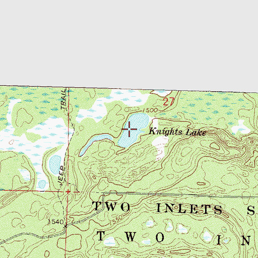 Topographic Map of Knights Lake, MN