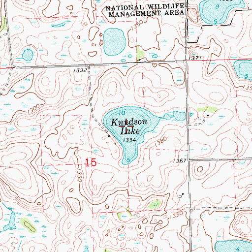 Topographic Map of Knudson Lake, MN