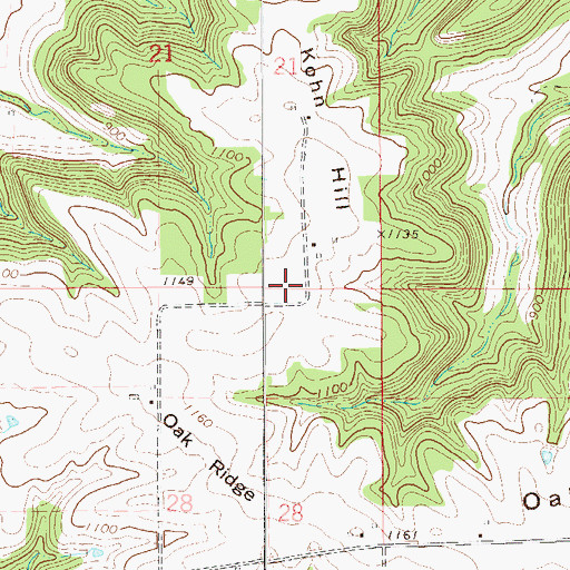 Topographic Map of Kohn Hill, MN