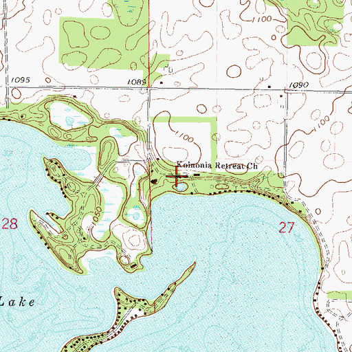 Topographic Map of Koinonia Retreat Church, MN