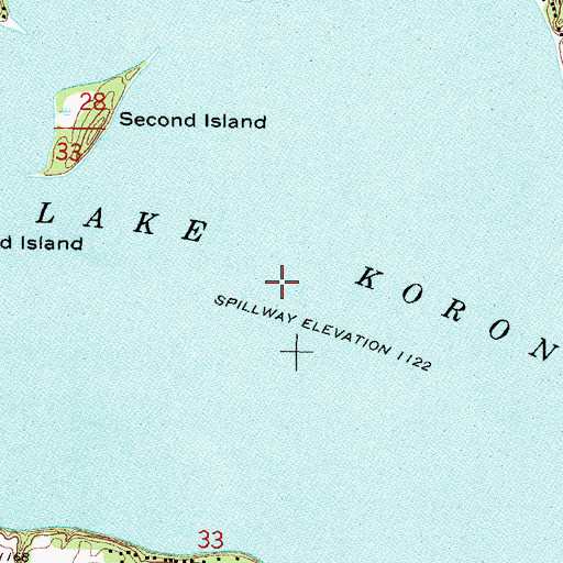 Topographic Map of Lake Koronis, MN