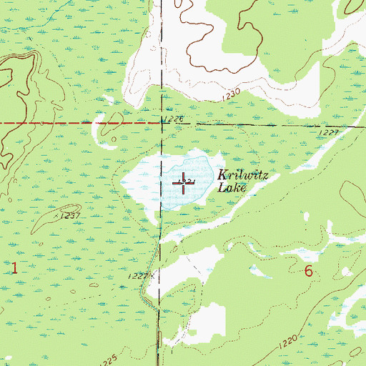 Topographic Map of Krilwitz Lake, MN