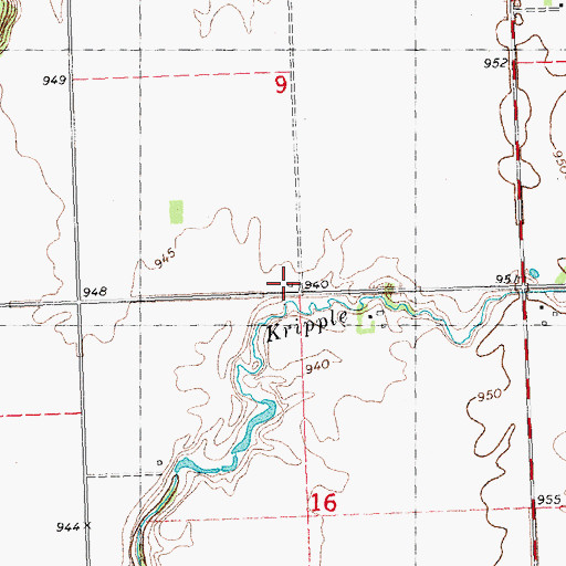 Topographic Map of Kripple Creek School, MN