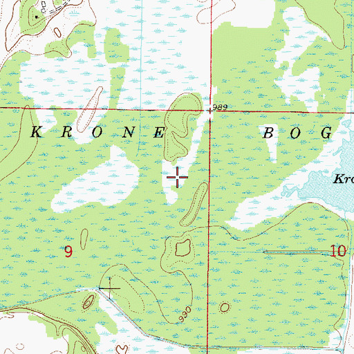 Topographic Map of Krone Bog, MN