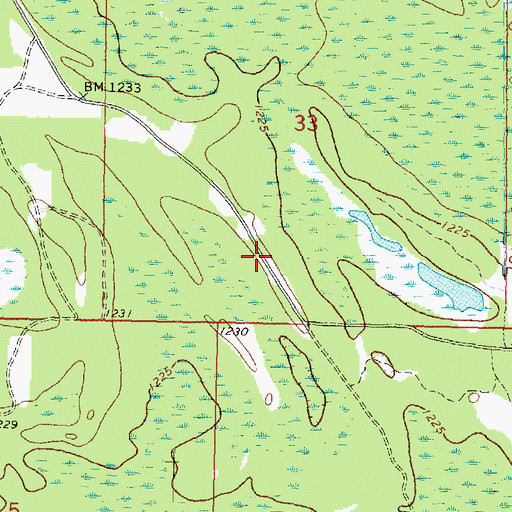 Topographic Map of Krull Trail, MN