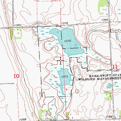 Topographic Map of Kube-swift State Wildlife Management Areas, MN