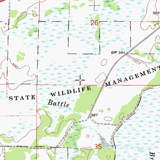 Topographic Map of Kunkel State Wildlife Management Area, MN