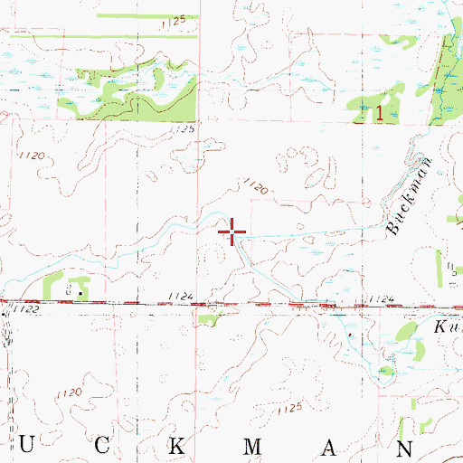 Topographic Map of Kuntz Creek, MN