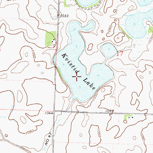 Topographic Map of Kvistid Lake, MN