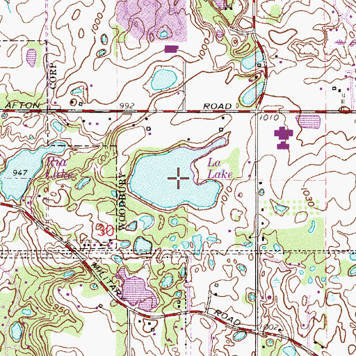 Topographic Map of La Lake, MN