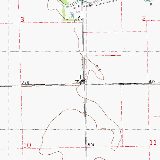 Topographic Map of LaVine School, MN