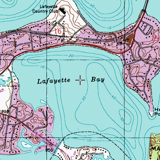 Topographic Map of Lafayette Bay, MN