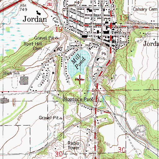 Topographic Map of Lagoon Park, MN