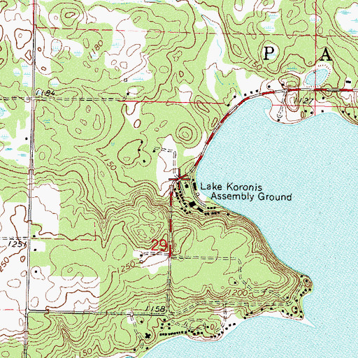 Topographic Map of Lake Koronis Assembly Ground, MN