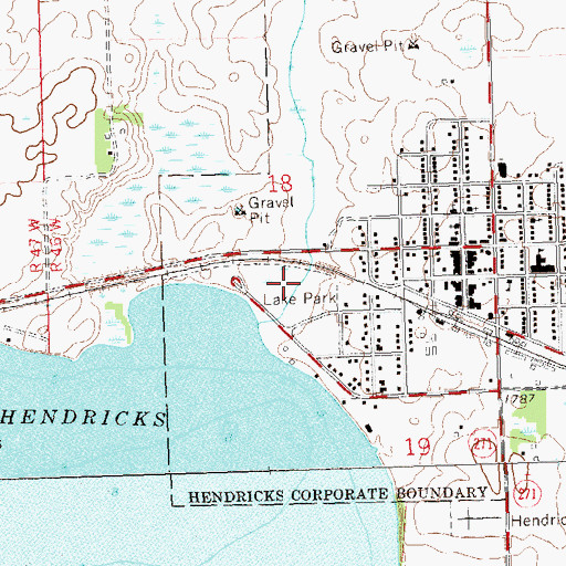 Topographic Map of Lake Park, MN