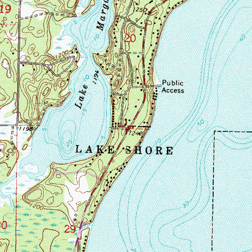 Topographic Map of Lake Shore, MN