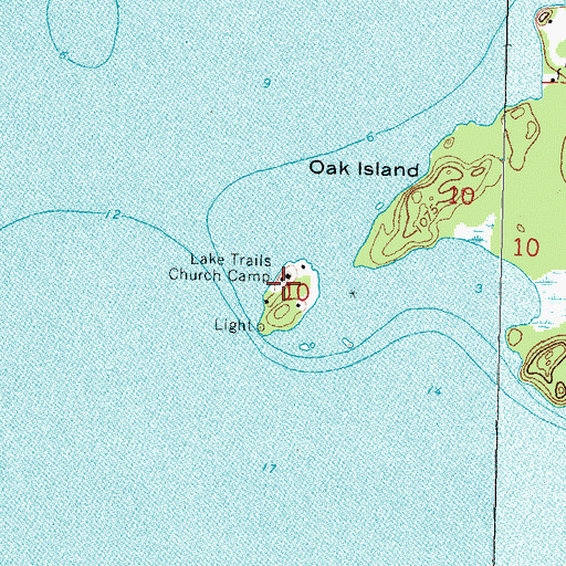 Topographic Map of Lake Trails Church Camp, MN