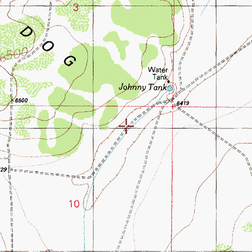 Topographic Map of Johnny Tank, AZ
