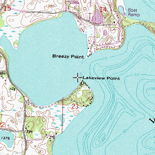 Topographic Map of Lakeview Point, MN