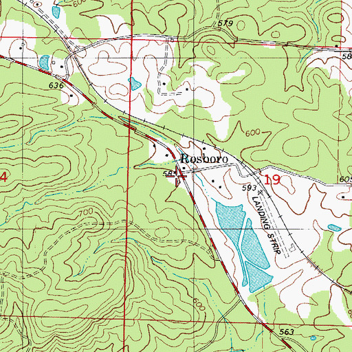 Topographic Map of Rosboro Missionary Baptist Church (historical), AR