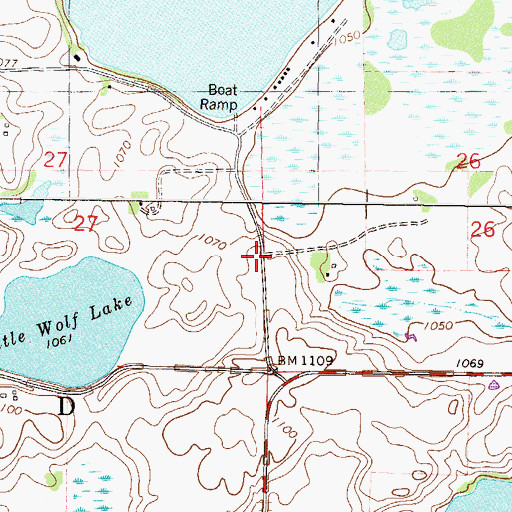 Topographic Map of Lamson School, MN