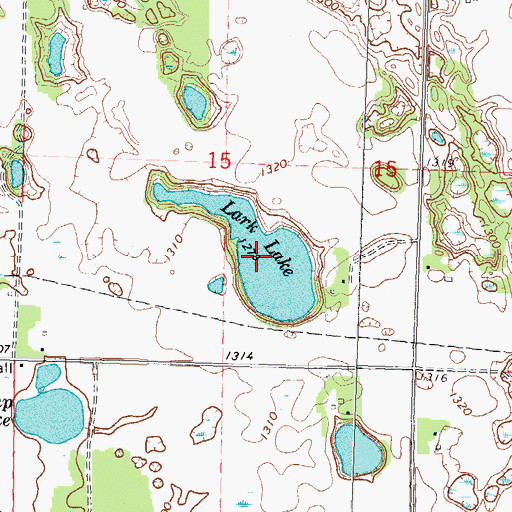 Topographic Map of Lark Lake, MN