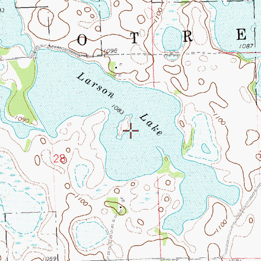 Topographic Map of Larson Lake, MN