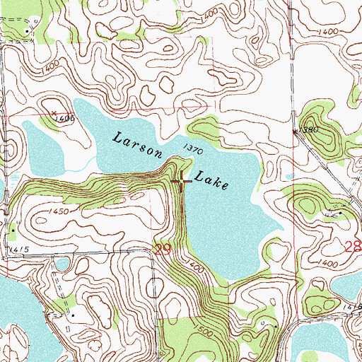 Topographic Map of Larson Lake, MN