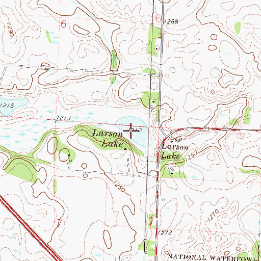 Topographic Map of Larson Lake, MN