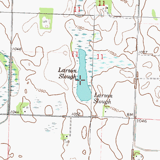 Topographic Map of Larson Slough, MN