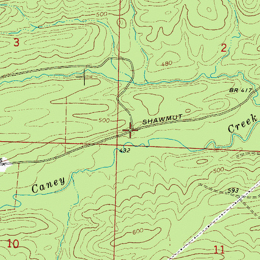 Topographic Map of Wright (historical), AR