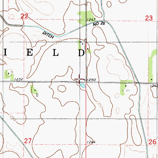 Topographic Map of Laugen School, MN