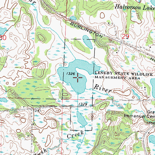 Topographic Map of Lengby State Wildlife Management Area, MN