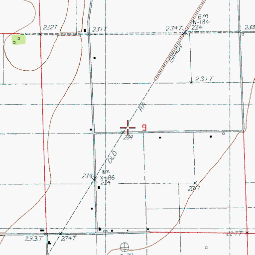 Topographic Map of Black Oak Ridge, AR