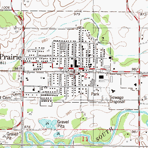 Topographic Map of Lester Prairie, MN