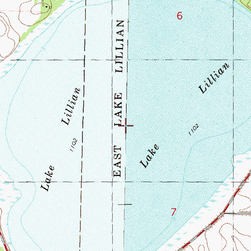 Topographic Map of Lake Lillian, MN