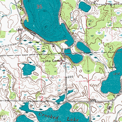 Topographic Map of Lima Cemetery, MN