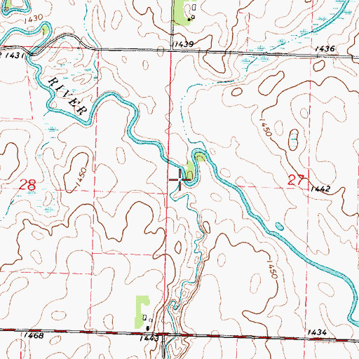 Topographic Map of Lime Creek, MN