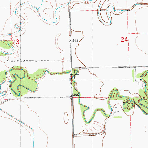 Topographic Map of Lincoln School, MN