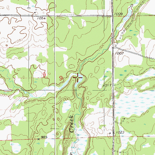 Topographic Map of Little Bear Creek, MN